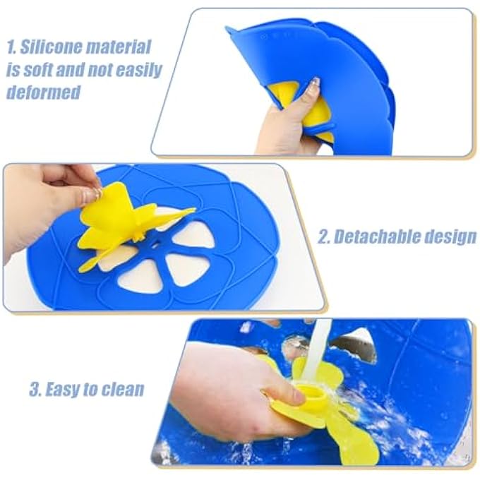 Bukela 2Pcs Silicone Spill Stopper Lid Cover Boil Over Spill Stopper For Pans And Pots Boil Over Safeguard Kitchen Tools Steam Vent Pan And Pot Lids For Pots With A Diameter Of 1526Cm  RedBlue - Image 5