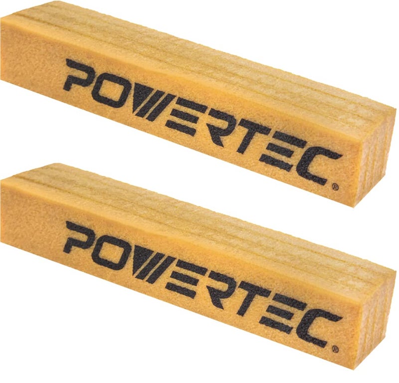 POWERTEC 71407P2 Abrasive Cleaning Stick for Sanding Belts Discs 12 2PK Natural Rubber Eraser Woodworking Shop Tools for Sanding Perfection
