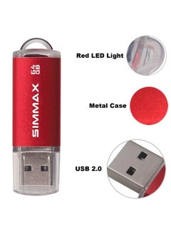 SIMMAX Flash Drive 2 Pack 64Gb Usb 2.0 Flash Drives Thumb Drive Memory Stick Pen Drive With Led Indicator (Red Purple)  - Image 5