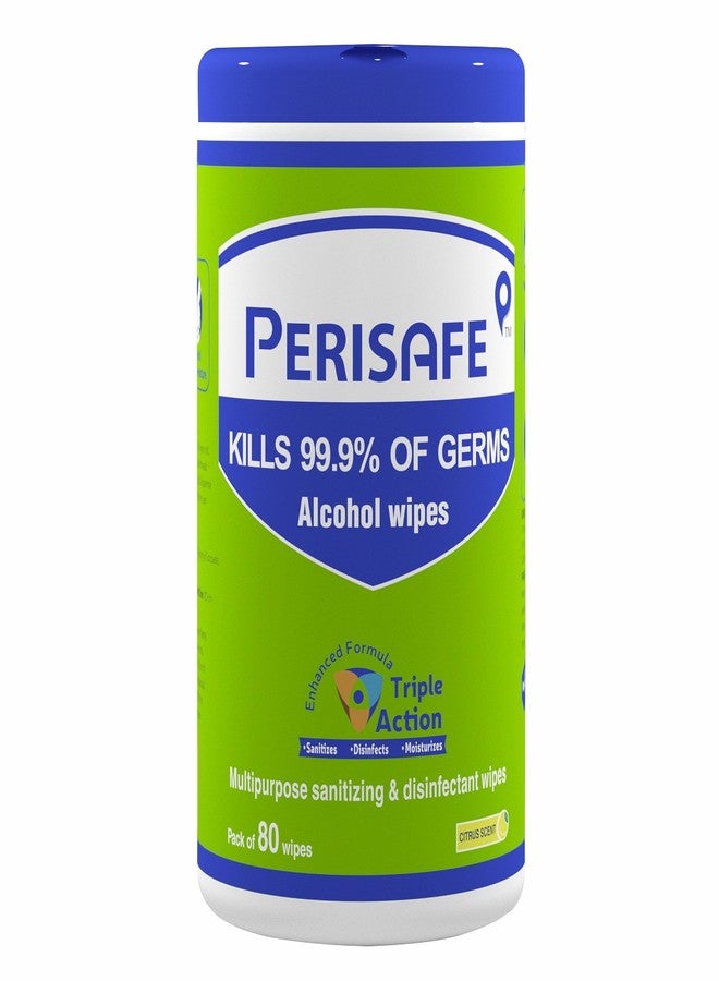PERISAFE Multipurpose Sanitizing Disinfectant Wipes For Hard & Soft Surface - 80 Wipes - Image 1