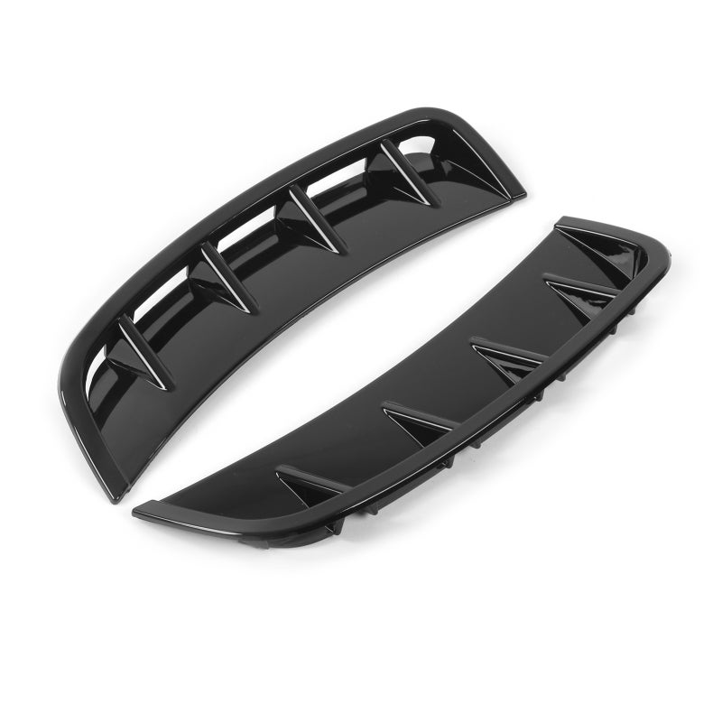 Front Bumper Side Trim Replacement For Mercedes-Benz A-Class Hatchback Sedan W177 AMG Line 2018+ - Premium ABS Piano Black Front Bumper Spoiler For Stylish Aggressive Look - Image 5