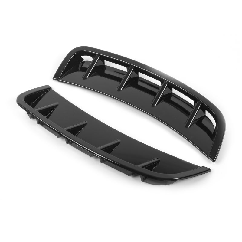 Front Bumper Side Trim Replacement For Mercedes-Benz A-Class Hatchback Sedan W177 AMG Line 2018+ - Premium ABS Piano Black Front Bumper Spoiler For Stylish Aggressive Look - Image 4