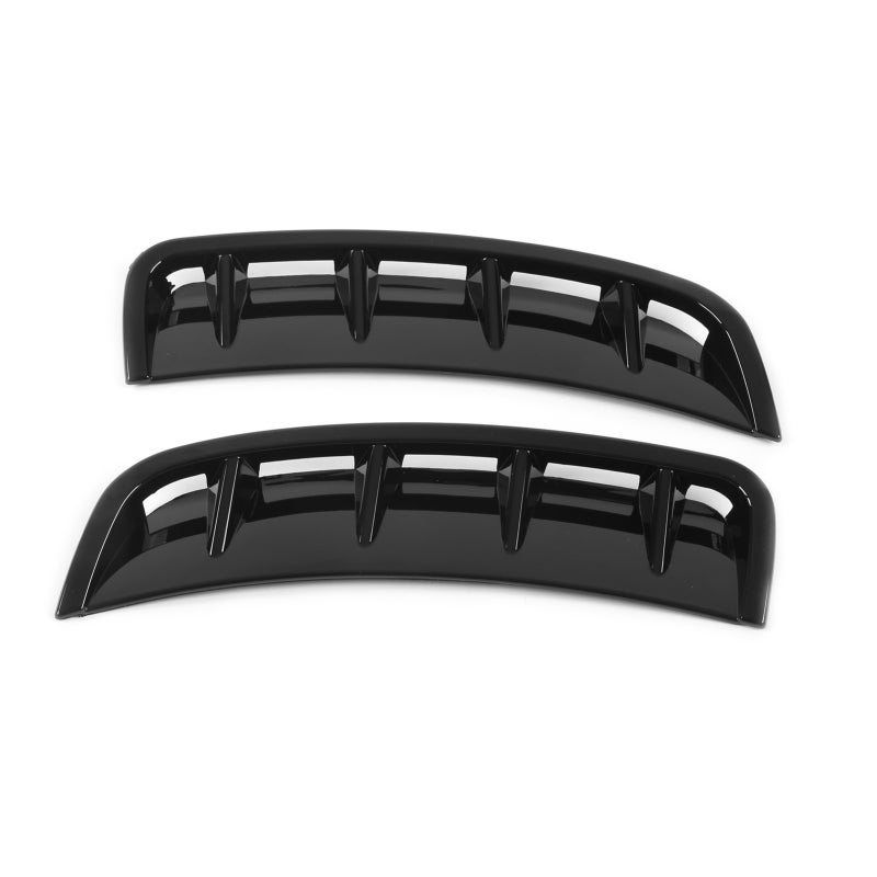Front Bumper Side Trim Replacement For Mercedes-Benz A-Class Hatchback Sedan W177 AMG Line 2018+ - Premium ABS Piano Black Front Bumper Spoiler For Stylish Aggressive Look - Image 3