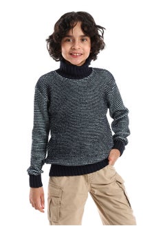 Wool Boys Pullover With Multi Design