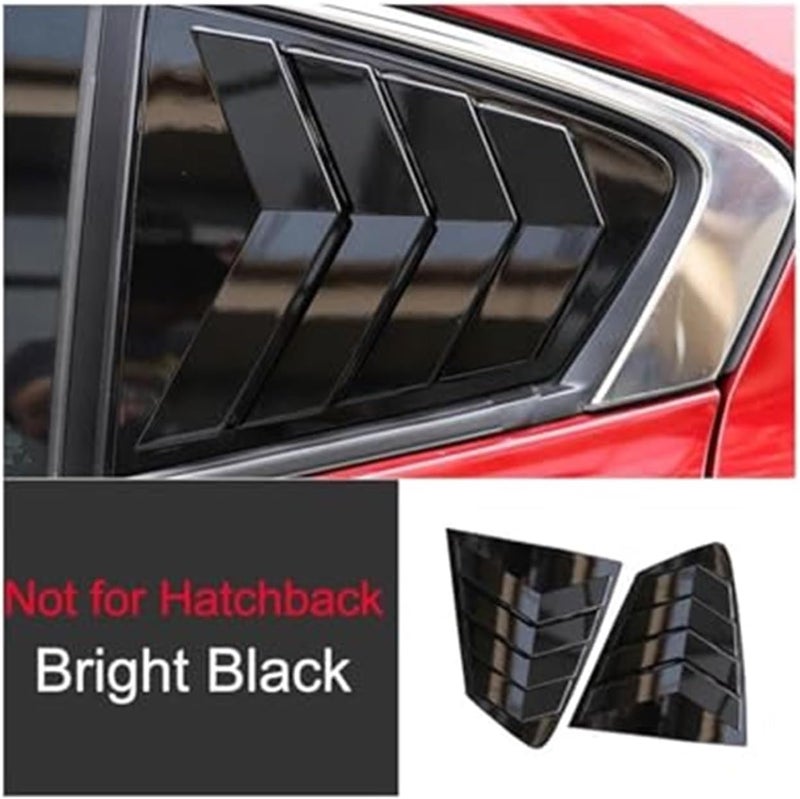 QASULER Car Rear Louver Window Cover for Mazda 3 Axela Sedan - Image 2