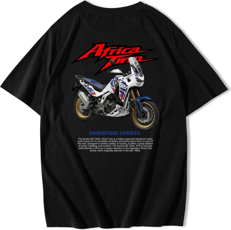 بي ار زد كولكشن Oversize Honda Crf1000L Africa Twin T-Shirt