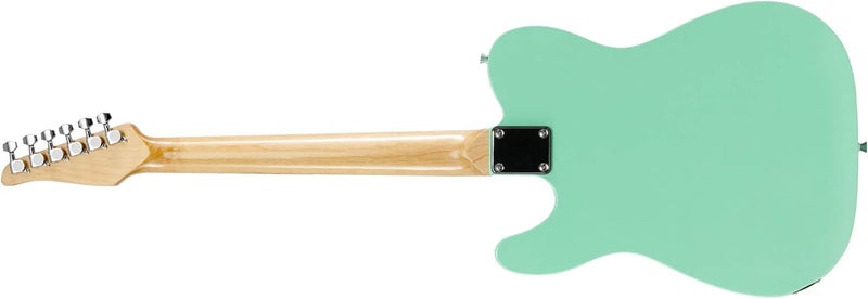 LyxPro 39” Electric Guitar TL Series, Full-Size Paulownia Wood Body, 3-Ply Pickguard, C-Shape Neck, Ashtray Bridge, Quality Gear Tuners, 3-Way Switch & Volume/Tone Controls, 2 Picks Included, Green - Image 2