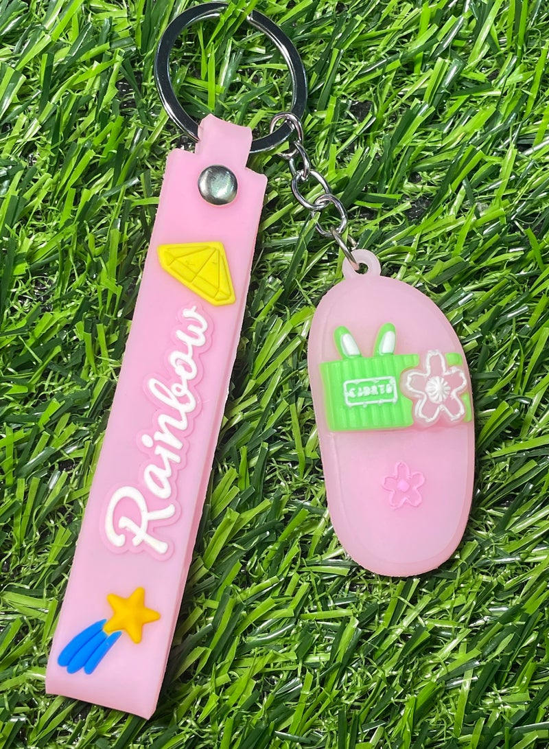 ميدالية مفاتيح كرتونية مميزة اكسسوار مميز سلسلة مفاتيح بتصميم حذاء ستيبلر مع شريط يتناسب مع مفاتيح السيارة والمحفظة والحقيبة هدية رائعة وجميلة - Image 2