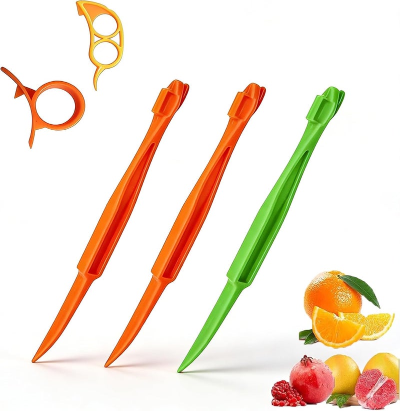 Duomama Multicolor Citrus Peeler & Opener - Easy Peel Cutter for Kitchen Prep - Handy Cooking Tool for Oranges, Grapefruit, and More - Image 1