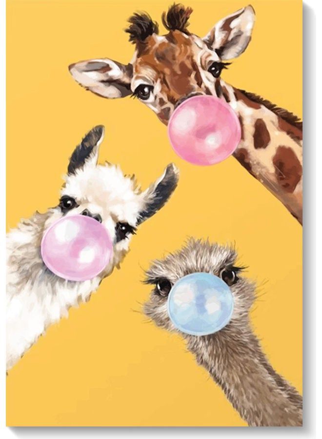 RYN Animals Wall Art Painting Multicolour 40x60cm - Image 2
