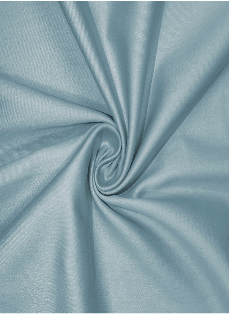 Raymond - ملاءة سرير Raymond Home King Flat Sheet، 210 خيطًا، ملاءة سرير فاخرة من القطن بنسبة 100%، مع 2 كيس وسادة - أزرق (274 * 274 سم) - Image 1