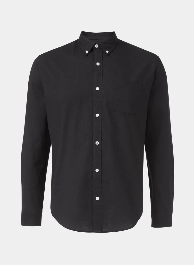 Matalan Black Oxford Shirt