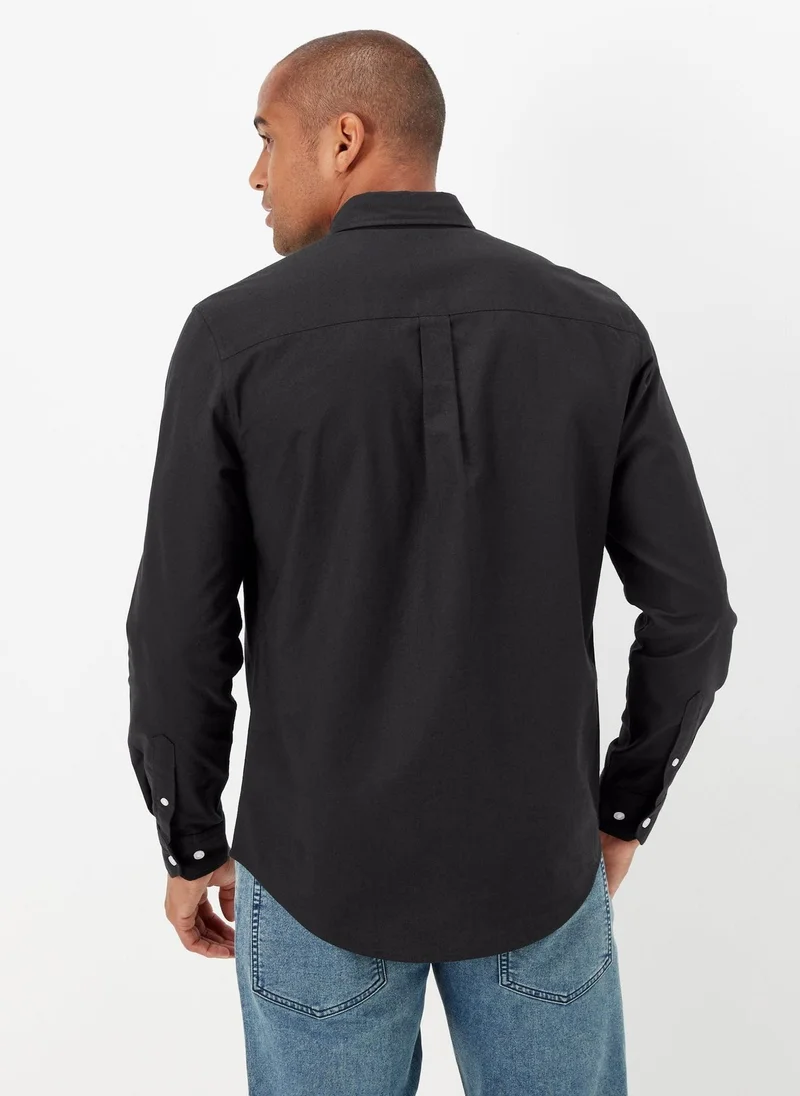 Matalan Black Oxford Shirt
