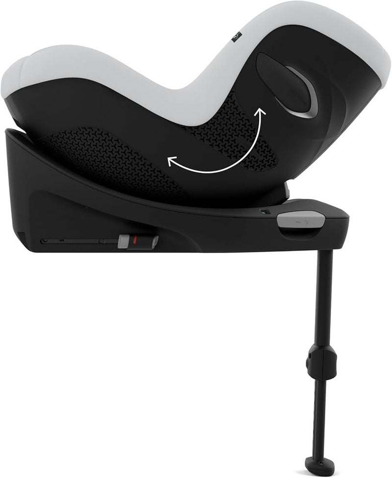 CYBEX Gold Sirona Gi i-Size Comfort child car seat incl. base, for 3 month olds to 4 years of age (with insert for newborns), max. 20 kg, 61-105 cm (use newborn insert if up to 40cm), Fog Grey - Image 2