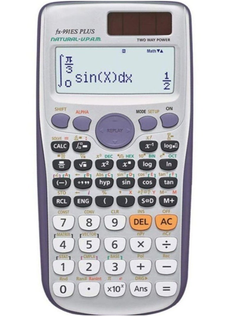 ABJ - 991ES Scientific Calculator, 417 Function Solar Energy Science Calculators, Professional Calculators for Students in School and College, Advanced Mathematics Tool for Scientific and Engineering Applic - Image 1
