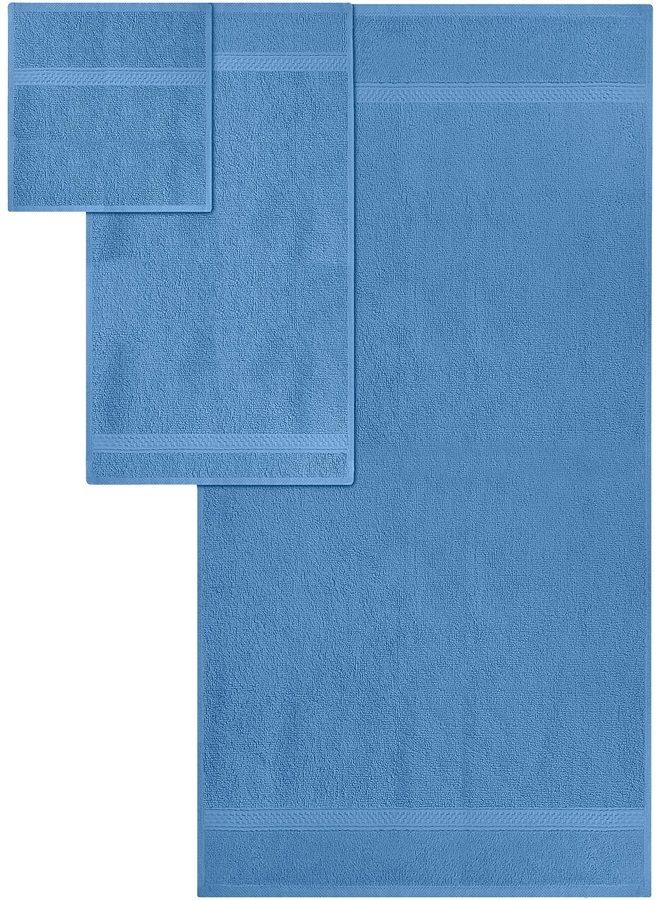 Utopia Towels 8-Piece Premium Towel Set, 2 Bath Towels, 2 Hand Towels, and 4 Wash Cloths, 600 GSM 100% Ring Spun Cotton Highly Absorbent Towels for Bathroom, Gym, Hotel, and Spa (Electric Blue) - Image 2