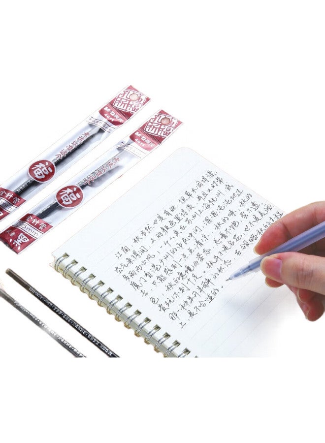 M.G Chenguang (M&G) Stationery 0.5Mm Black Gel Pen Refills, Full Needle Tube Pull-Cap Signature Pen Refills, Kongmiao Series Student Exam Pen Refills 33109/Q7 Compatible, 20 Pieces/Box - Image 3