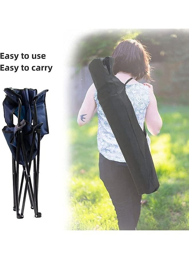 Arabest - Folding Camping Chairs Portable, Lightweight Camping Chair with Arm Cup Holder, Light Backpacking Beach Outdoor Camping Chairs for Picnic, Lawn (Black) - Image 1