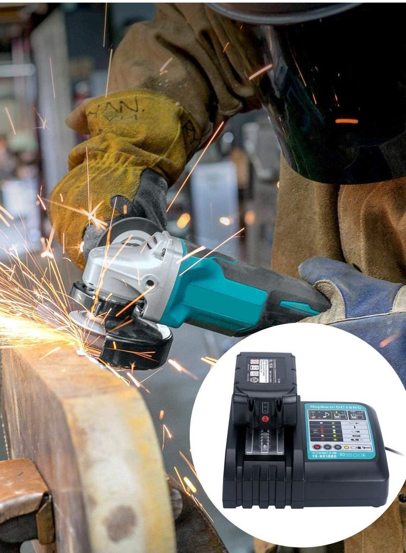 شاحن بطارية لبطارية ماكيتا 14.4 فولت 18 فولت BL1830 Bl1430 DC18RC DC18RC 3A شاحن 14.4 فولت 18 فولت Bl1830 Bl1430 الطاقة الكهربائية - Image 2