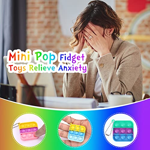 PICcircuit Kids Party Favors Fidget Toys Bulk 30 Pack Mini Pop Fidget Keychain Its Birthday Party Favors for Kids 4-8,8-12 Small Christmas Classroom Prizes It Student Gifts for Students Goodie Bag Stuffers - Image 4