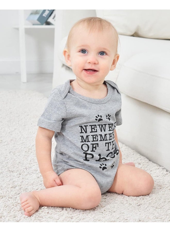 UNICOMIDEA UNICOMIDEA Baby Boys Girls Romper Letter Printed Newborn Outfit Short Sleeve Bodysuits 0-12 Months  - Image 2