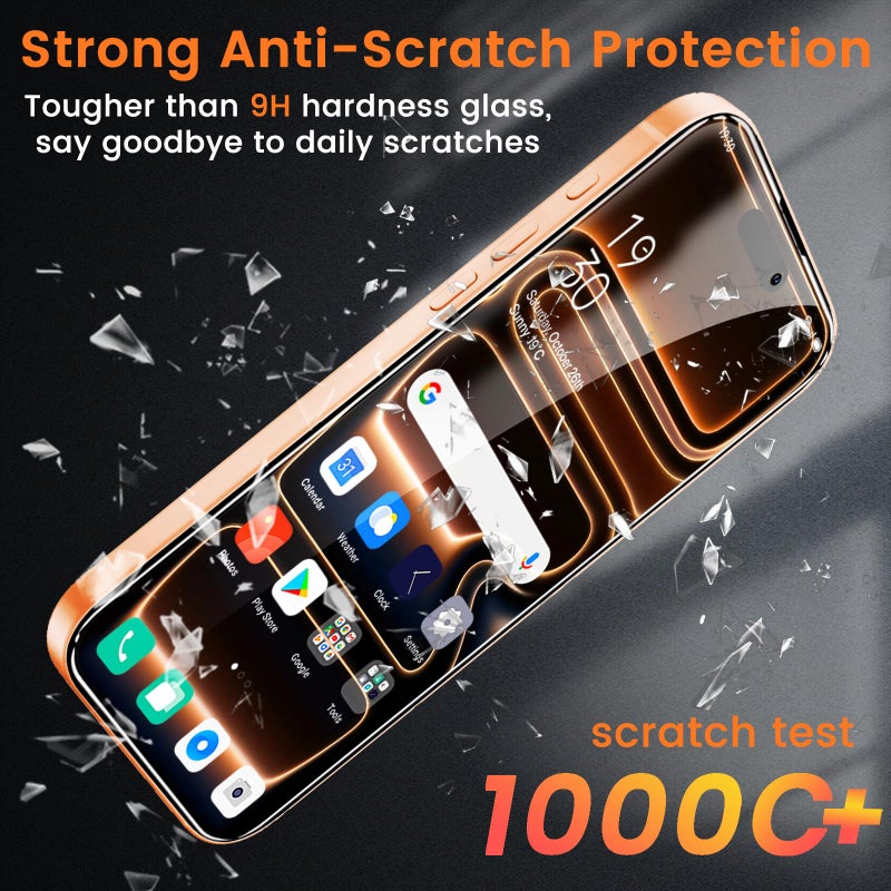 Lesakit 4 Pack Privacy Screen Protector for iPhone 17 Pro Max 6.9-Inch with 4 Pack Camera Lens Protector, Anti Spy Tempered Glass Film 9H Hardness Bubble Free Case Friendly - Image 4