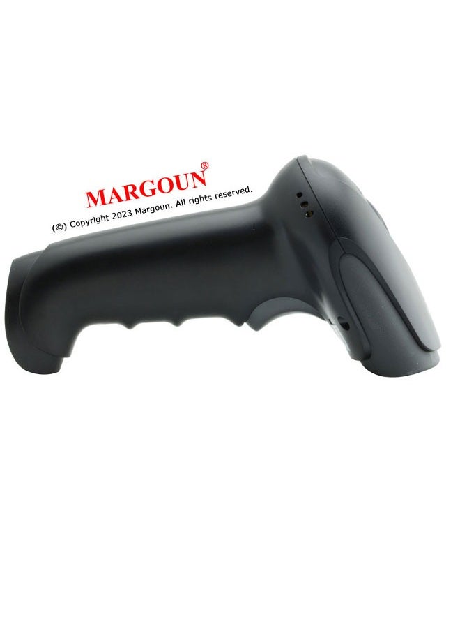 MARGOUN - X048D Wireless 2D Laser Barcode Scanner Compatible with Bluetooth, Portable USB QR Barcode - Image 1