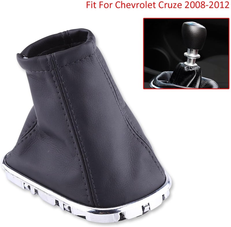 PU Leather Car Gear Shift Knob Cover Boot for 2008-2012, Black with Frame - Durable Material, Stylish Design, Perfect Fit Replacement - Image 5