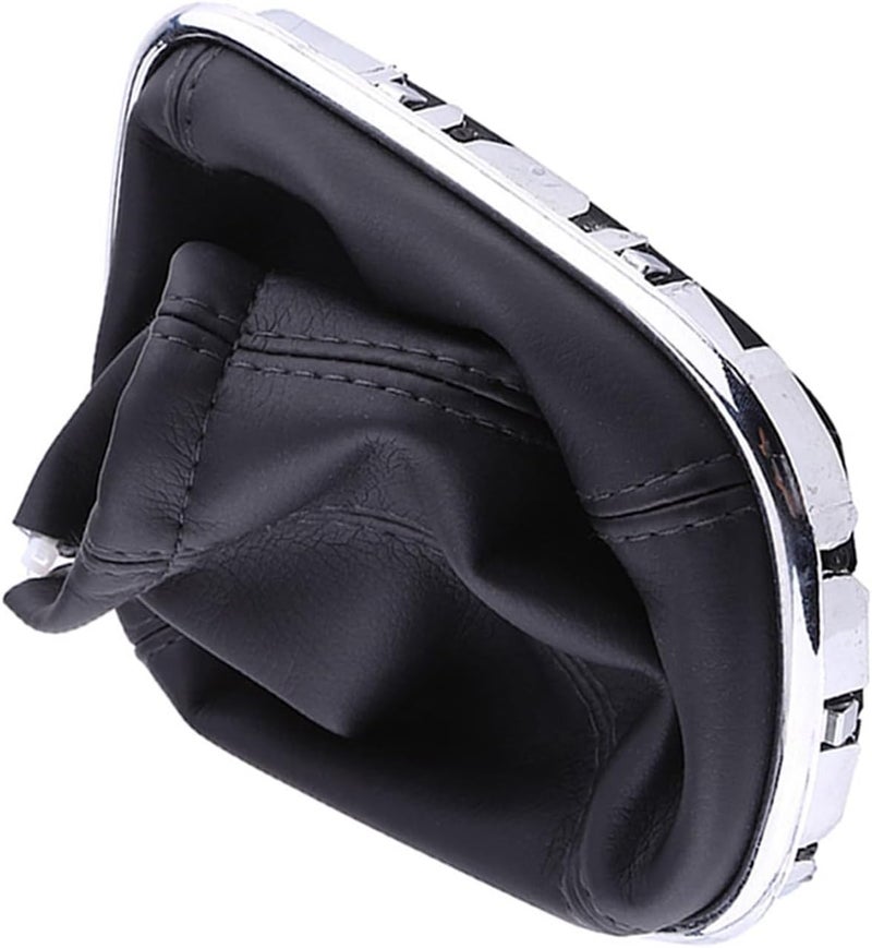 PU Leather Car Gear Shift Knob Cover Boot for 2008-2012, Black with Frame - Durable Material, Stylish Design, Perfect Fit Replacement - Image 1