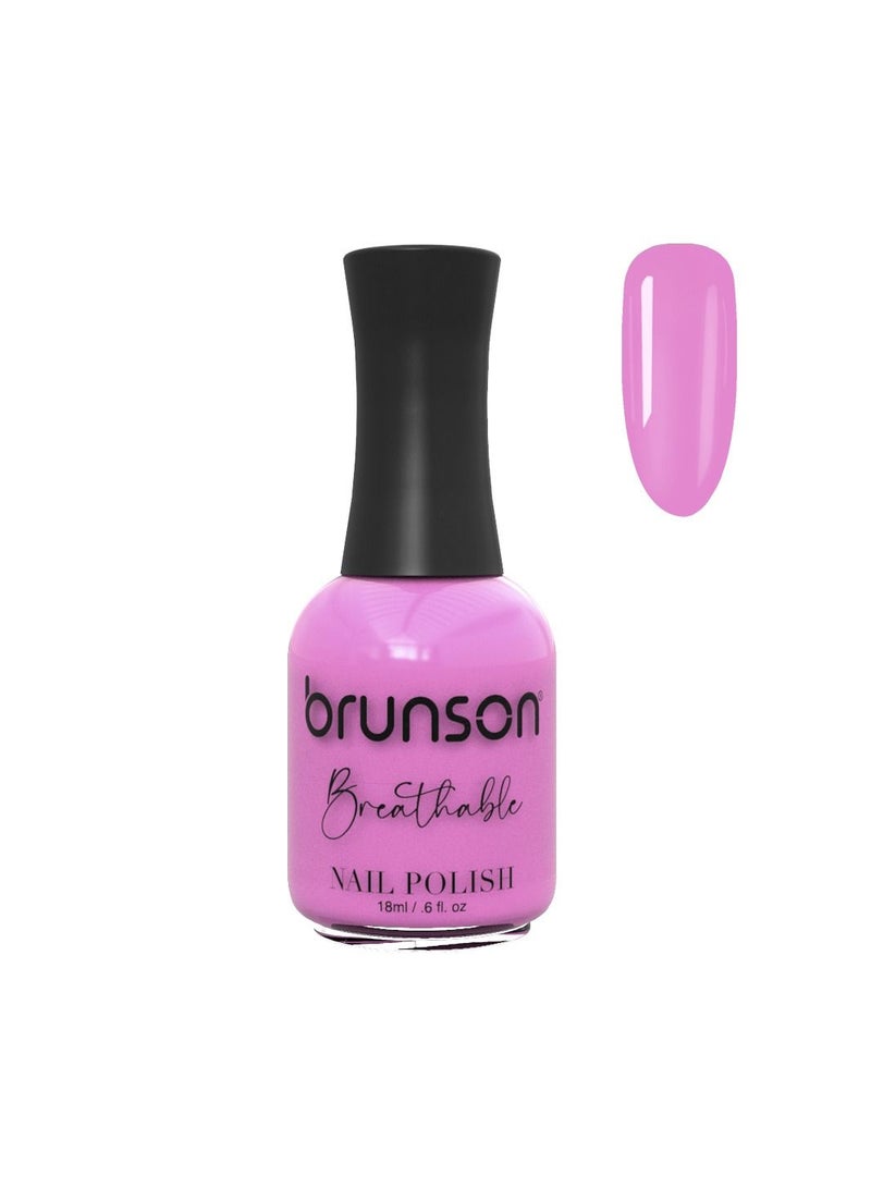 Brunson breathable nail polish halal nail lacquer wudu friendly quick dry long lasting but easy peel off glossy shine water based nail paint 18ml