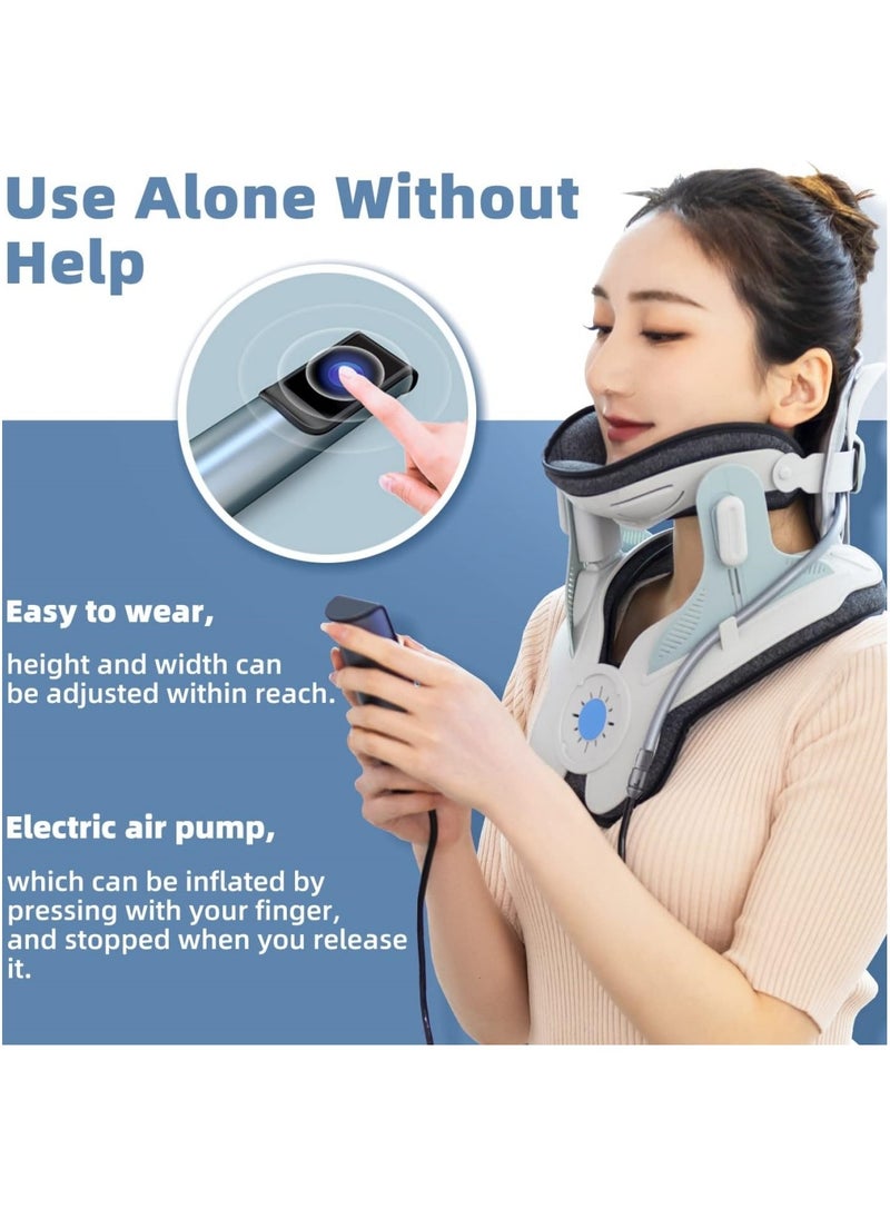 Ru syanl - Cervical Neck Traction Equipment Home Use Neck Traction Device with Electric Air Pump Easy to Wear and Fully Adjustable - Image 1
