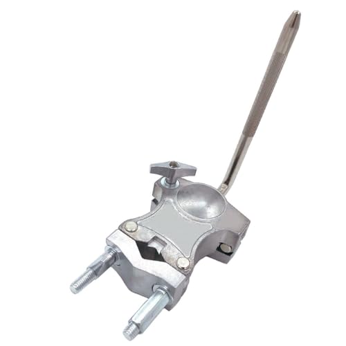 TUOREN Single L Rod Mount Clamp Adjustable Tom Drum Rack Mount Clamp Metal L-Rod Cowbell Mounting Bracket Percussion Mount Holder for Tom Durm Set Parts Extension Clip Accessory Hardware - Image 2