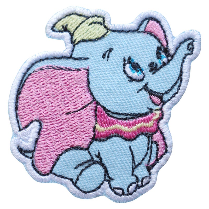Octory Dumbo Iron On Patches for Clothing Saw On/Iron On Embroidered Patch Applique for Jeans, Hats, Bags