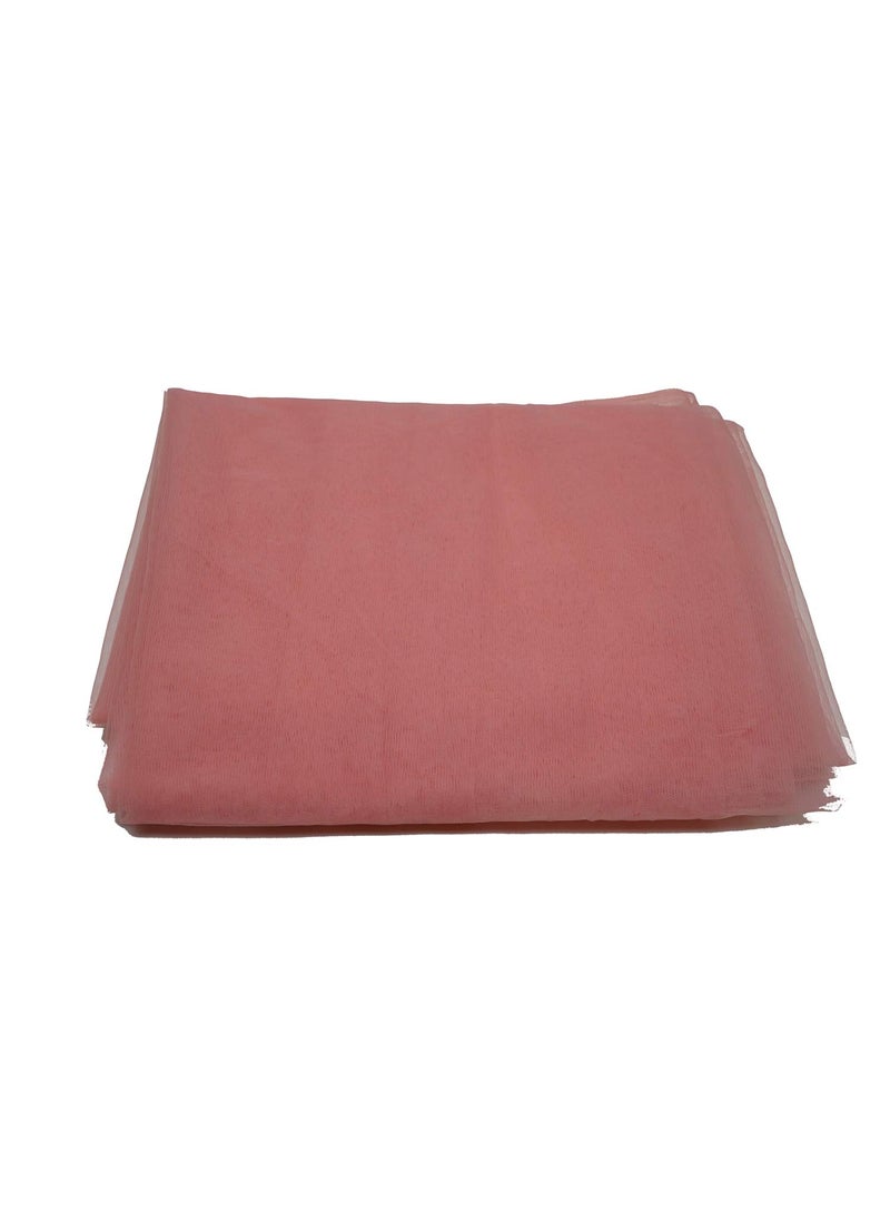 Ekshiv Ekshiv Net Fabric for Dress Garments Cloth Material 3 Meter Peach  - Image 2
