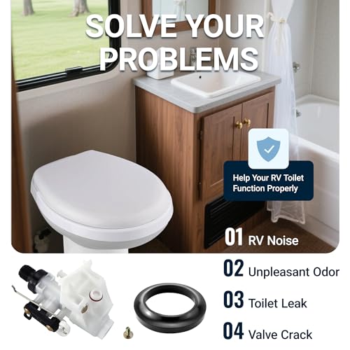 Fetechmate 31705 31688 RV Toilet Water Valve Kit Freeze-resistant & Leak-resistant, Fit for Thet-ford RV Toilet Parts Compatible with Thet-ford Aqua-Magic V High and Low Models Camper Toilet Valve by Fetechmate - Image 5