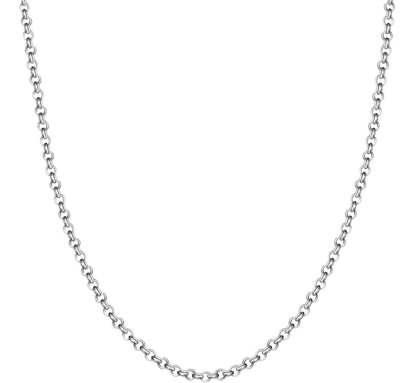 Savlano 925 Sterling Silver Solid Round Rolo Chain Necklace For Women 1.5mm, 2mm - Made in Italy Comes With a Gift Box (16, 1.5mm) - Image 1