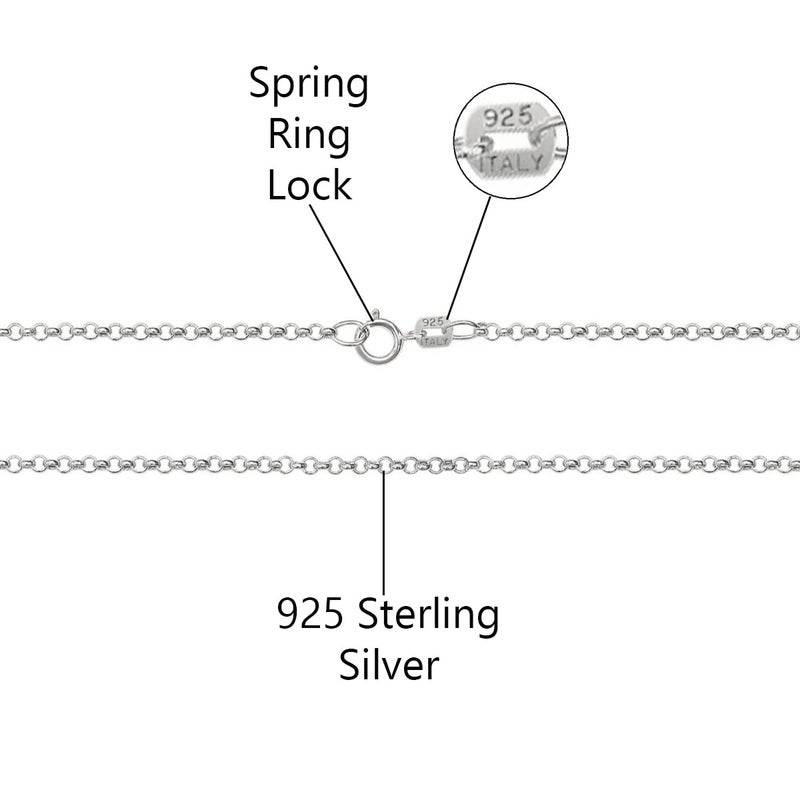 Savlano 925 Sterling Silver Solid Round Rolo Chain Necklace For Women 1.5mm, 2mm - Made in Italy Comes With a Gift Box (16, 1.5mm) - Image 2