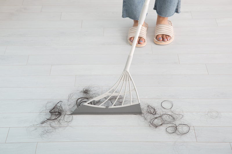 Broombi Original Broombi - All-Surface Silicone Broom, Squeegee, Pet Hair Remover - Smart Broom for Indoor Cleaning - Cleans Glass, Fine Dust, Hair, Liquids - for Smooth Floors, Rugs, Windows (Grey) - Image 5