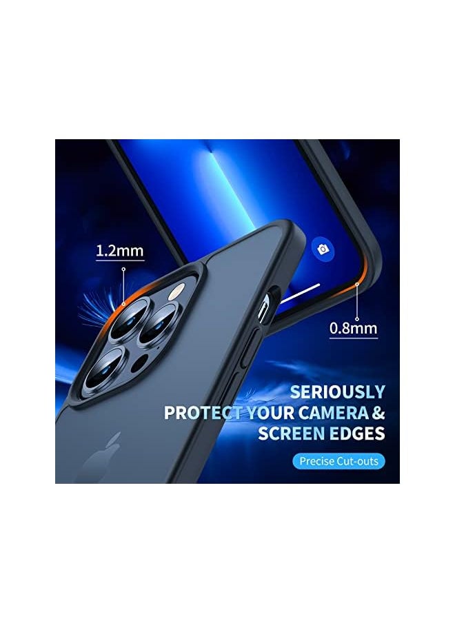 SmartDevil Shockproof Case for iPhone 13 Pro Max [Military Grade Shockproof Designed] [with Screen Protector], Translucent Matt Hard Back with Soft Shockproof Bumper Case iPhone 13 Pro Max - 6.7inch  - Image 3