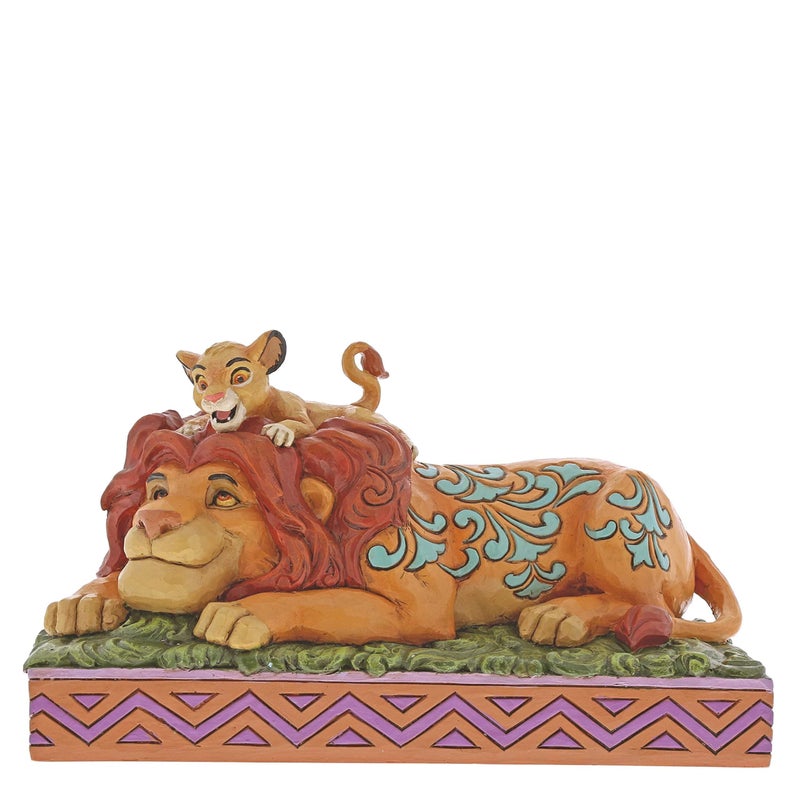 Enesco 6000972 Disney Traditions by Jim Shore Lion King Simba and Mufasa Fathers Pride Figurine 441 Inch Multicolor