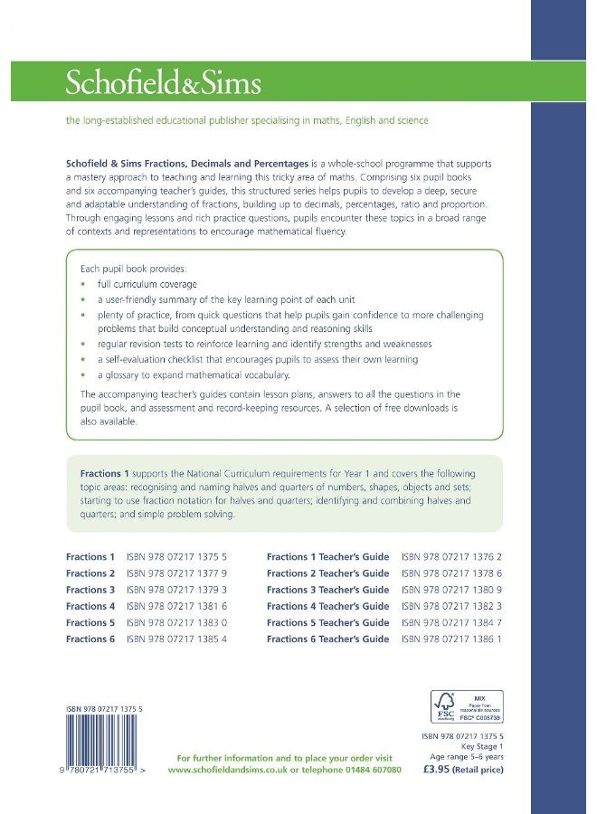 Fractions, Decimals and Percentages Book 1 (Year 1, Ages 5-6) - Image 2