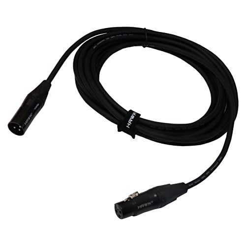 HAWK PROAUDIO SXFG033 Speaker Gold Series XLR Male to Female with Cable Tie - 10 Meter (Black) - Image 1
