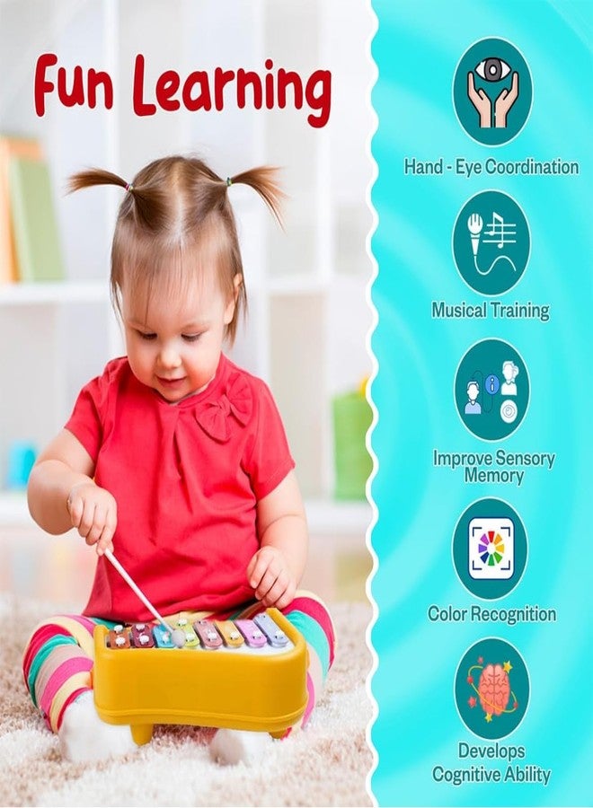 ARIZON ENTERPRISE ARIZON 8-Key Xylophone for Kids - Vibrant Musical Instrument, Safe & Sturdy Gift for Toddlers & Children - Image 4