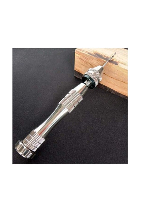 Yakumuz Pin Vise Hand Drill for Resin Casting Molds, Yakumuz Steel Hand Drill with 20 PCS Drill Bits (0.8-3 mm), for Wood, Manual Work DIY, Jewelry, Assembling, Model Making（Silver） - Image 4