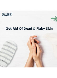GUBB Bath Mitt For Dead Skin Removal ; Exfoliating Bath Mitten ; Reusable And Washable ; Stimulates Blood Circulation ; Bath Gloves Pack Of 2  - Image 3