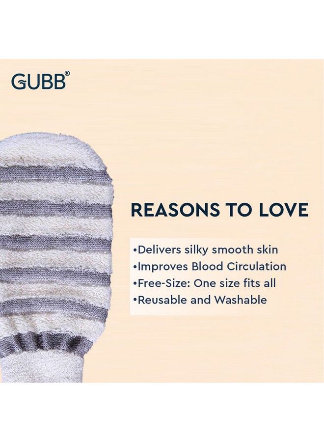 GUBB Bath Mitt For Dead Skin Removal ; Exfoliating Bath Mitten ; Reusable And Washable ; Stimulates Blood Circulation ; Bath Gloves Pack Of 2  - Image 5