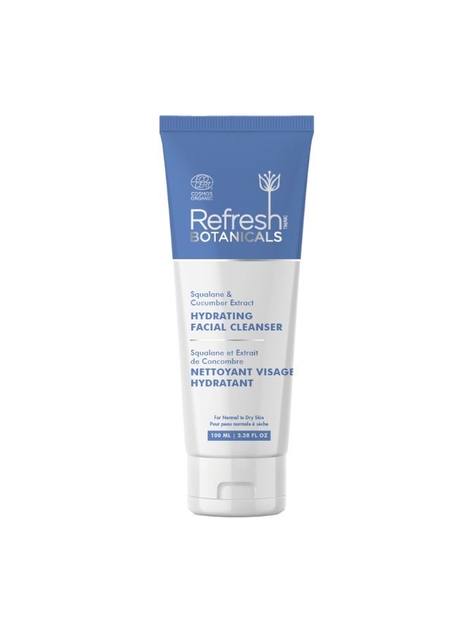 Refresh Botanicals Hydrating Facial Cleanser, Sulfate-Free Face Wash with Organic Cucumber & Cornflower, ECOCERT COSMOS Certified Organic, Gentle Daily Cleanser for Dry & Sensitive Skin, Hydrating Face Cleanser, Vegan, Made in Canada - Image 1