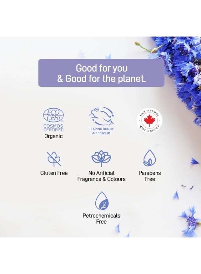 Refresh Botanicals Hydrating Facial Cleanser, Sulfate-Free Face Wash with Organic Cucumber & Cornflower, ECOCERT COSMOS Certified Organic, Gentle Daily Cleanser for Dry & Sensitive Skin, Hydrating Face Cleanser, Vegan, Made in Canada - Image 4