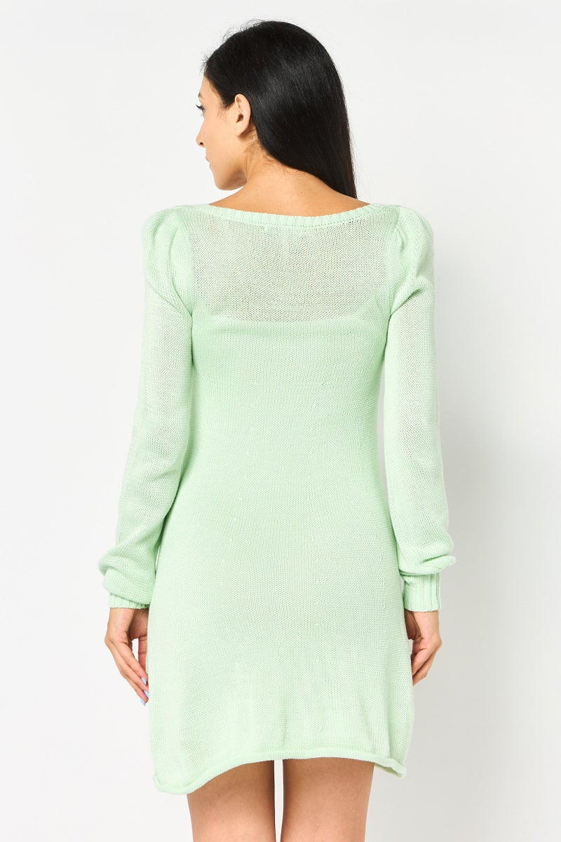 BCBGeneration Women Textured Mini Dress, Mint Green - Image 2