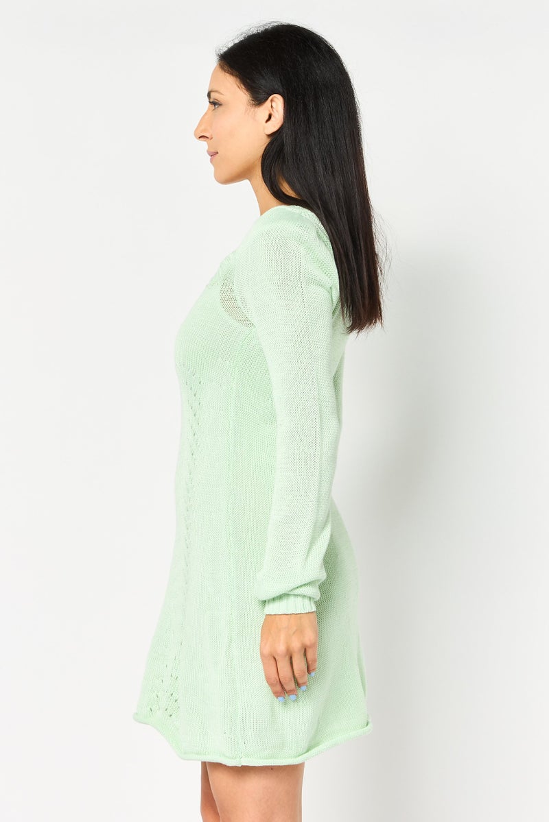 BCBGeneration Women Textured Mini Dress, Mint Green - Image 4